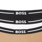 Pacote de 3 cuecas boxer masculinas BOSS Bold Stretch Cotton, tamanhos variados P
