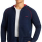 Jaqueta esportiva masculina Hugo Boss Mix and Match de algodão, azul, tamanho grande