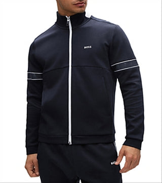 Hugo Boss Men's Skaz Zip Sweatshirt Blue Size XXX-Large