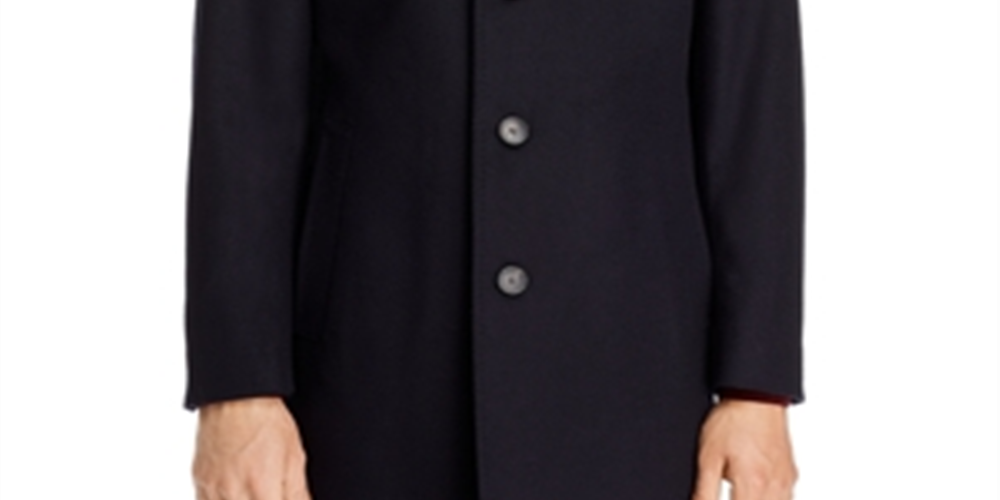 Sobretudo Hugo Boss Masculino Jared Wool &amp; Cashmere Classic Fit Preto Tamanho 44