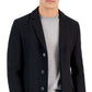 Sobretudo de lã sólida Hugo Boss Migor Slim Fit masculino, preto, tamanho 46