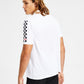 Camisa polo masculina Hugo Boss Dovember Classic Fit com estampa de logotipo xadrez, branca, tamanho grande