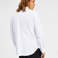 Camisa masculina Hugo Boss Slim Fit com logotipo bordado em tons e botões, branca, tamanho médio