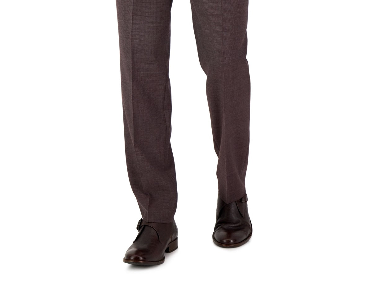 Calça de terno masculina Hugo Boss Modern Fit Super Flex vermelha tamanho 34