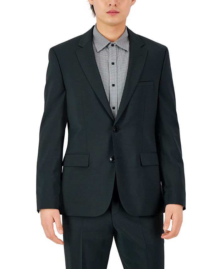 Jaqueta masculina Hugo Boss Modern Fit Super Flex, verde, tamanho 42