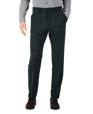 Calça de terno masculina Hugo Boss Modern Fit Super Flex, verde, tamanho 36