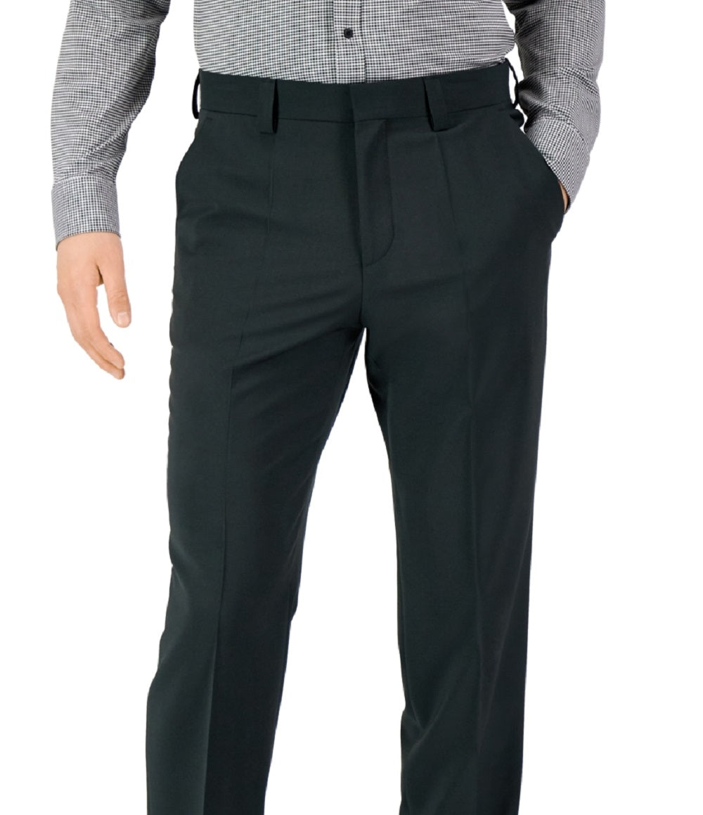 Calça de terno masculina Hugo Boss Modern Fit Super Flex, verde, tamanho 36