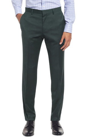 Hugo Boss Men's Modern Fit Super Flex Suit Pants Green Size 38