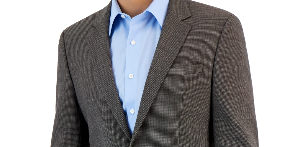 Jaqueta masculina Hugo Boss Slim Fit cinza tamanho 42