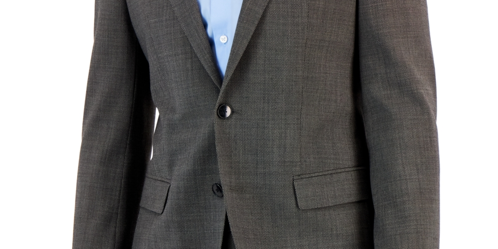 Jaqueta masculina Hugo Boss Slim Fit cinza tamanho 42