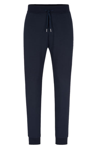 Calça de moletom BOSS French Terry azul escuro, tamanho grande
