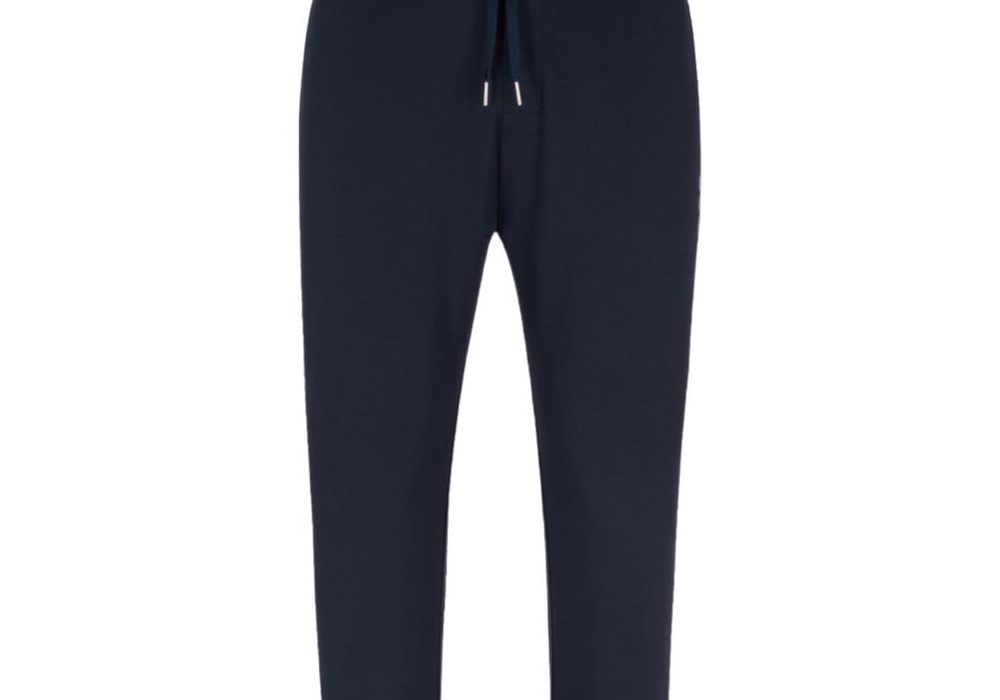 Calça de moletom BOSS French Terry azul escuro, tamanho grande