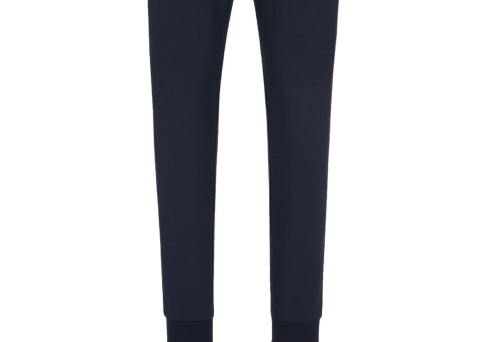 Calça de moletom BOSS French Terry azul escuro, tamanho grande