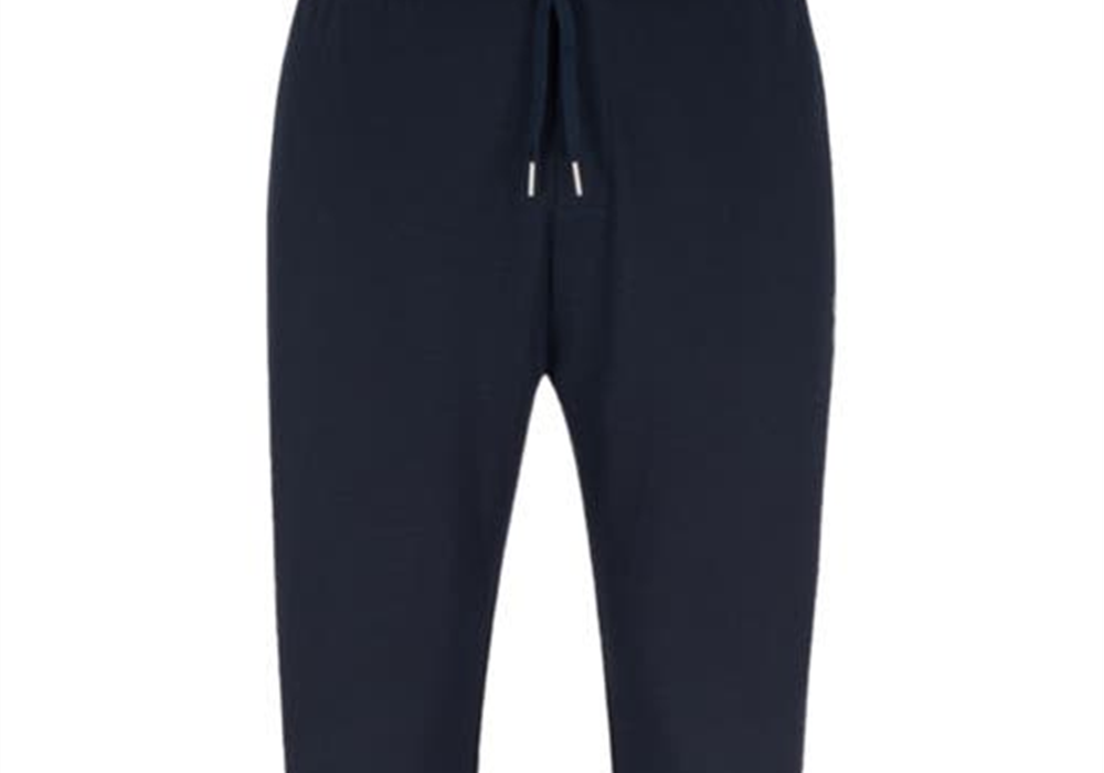 Calça de moletom BOSS French Terry azul escuro, tamanho grande
