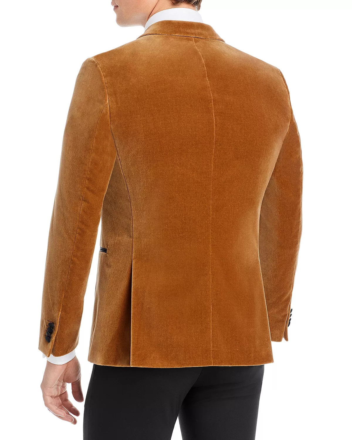 Jaqueta de jantar masculina Hugo Boss Hutson Velvet Slim Fit marrom tamanho 38