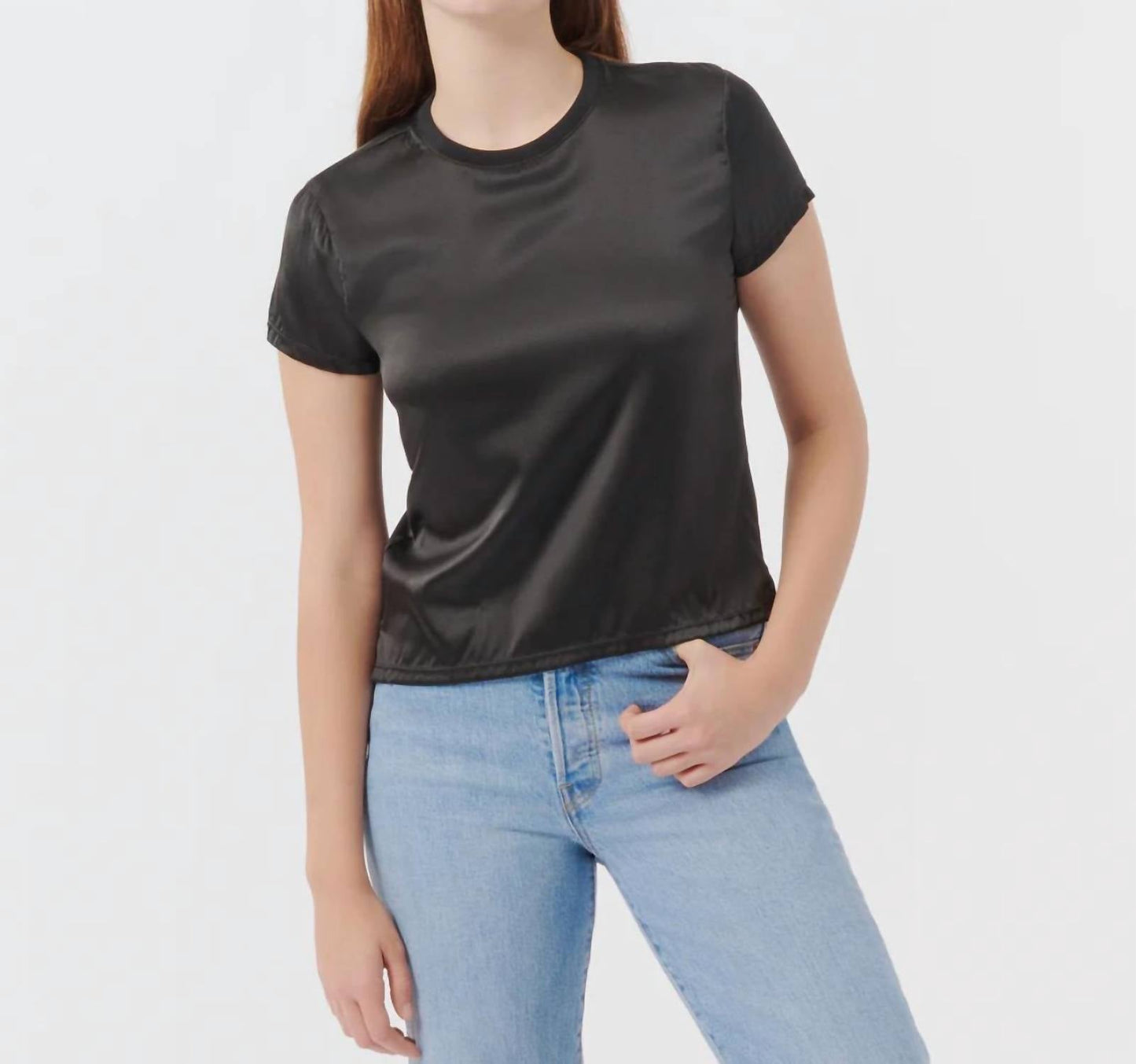 Atm - Stretch Charmeuse Tee