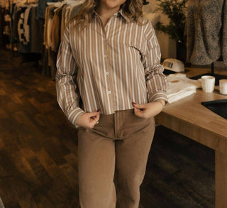 Able - Crop Striped Shirt