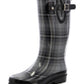 Bota de chuva feminina Western Chief Highland Plaid cinza tamanho 6 M