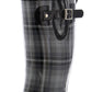 Bota de chuva feminina Western Chief Highland Plaid cinza tamanho 6 M