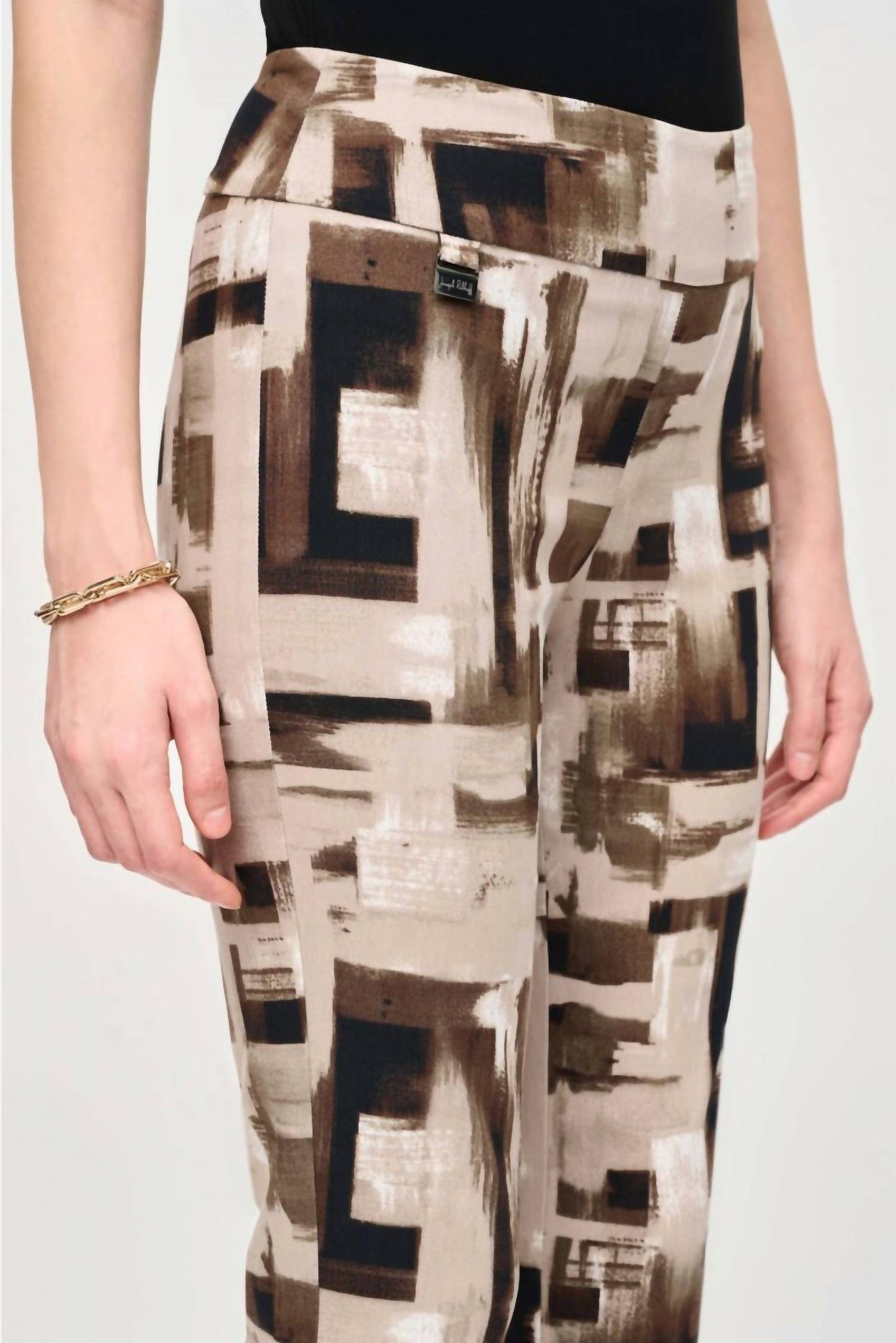 Joseph Ribkoff - Abstract Print Pull On Slim Pant