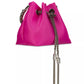 Bolsa feminina Sondra Roberts de cetim com cordão, rosa, tamanho regular