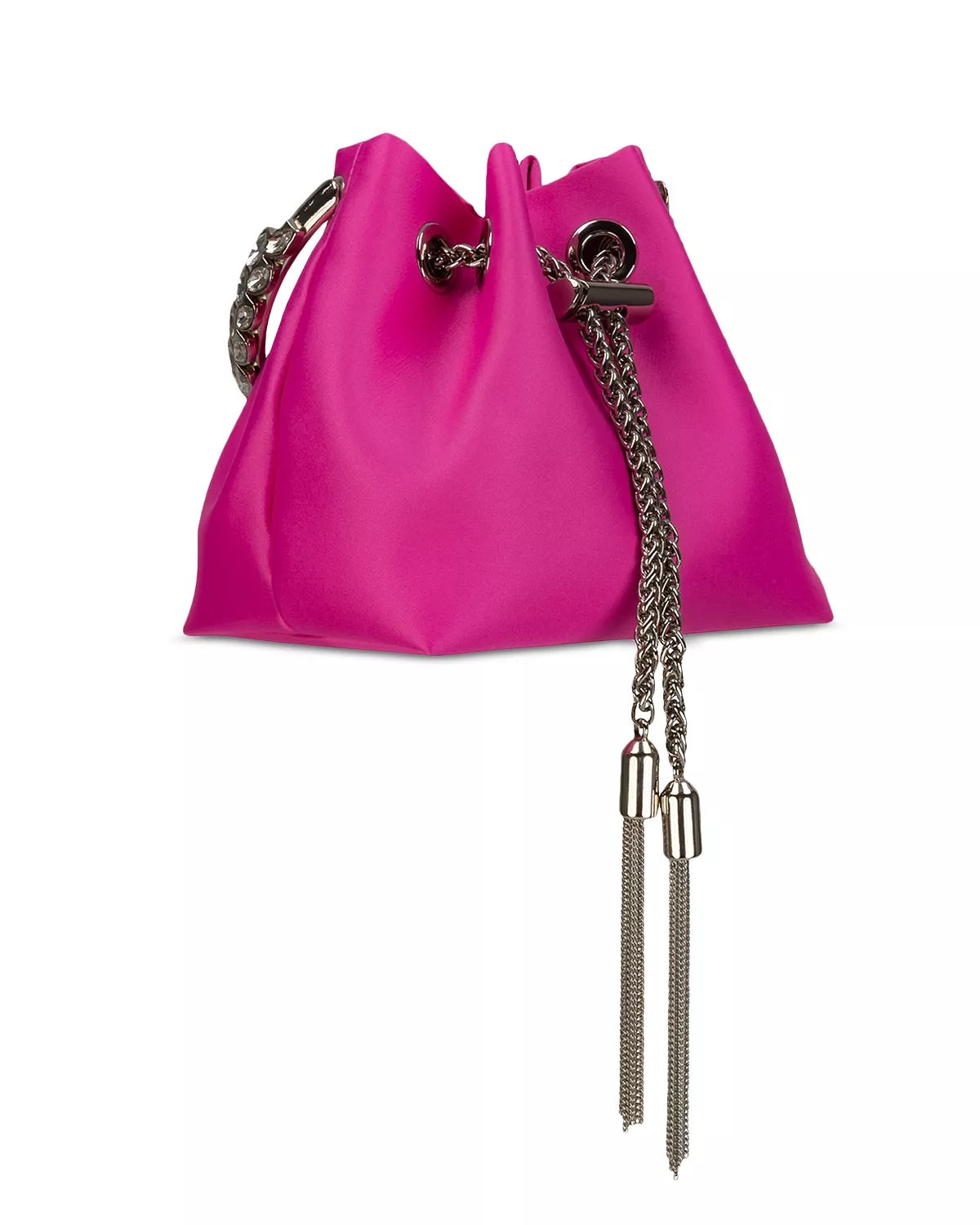 Bolsa feminina Sondra Roberts de cetim com cordão, rosa, tamanho regular