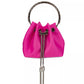 Bolsa feminina Sondra Roberts de cetim com cordão, rosa, tamanho regular