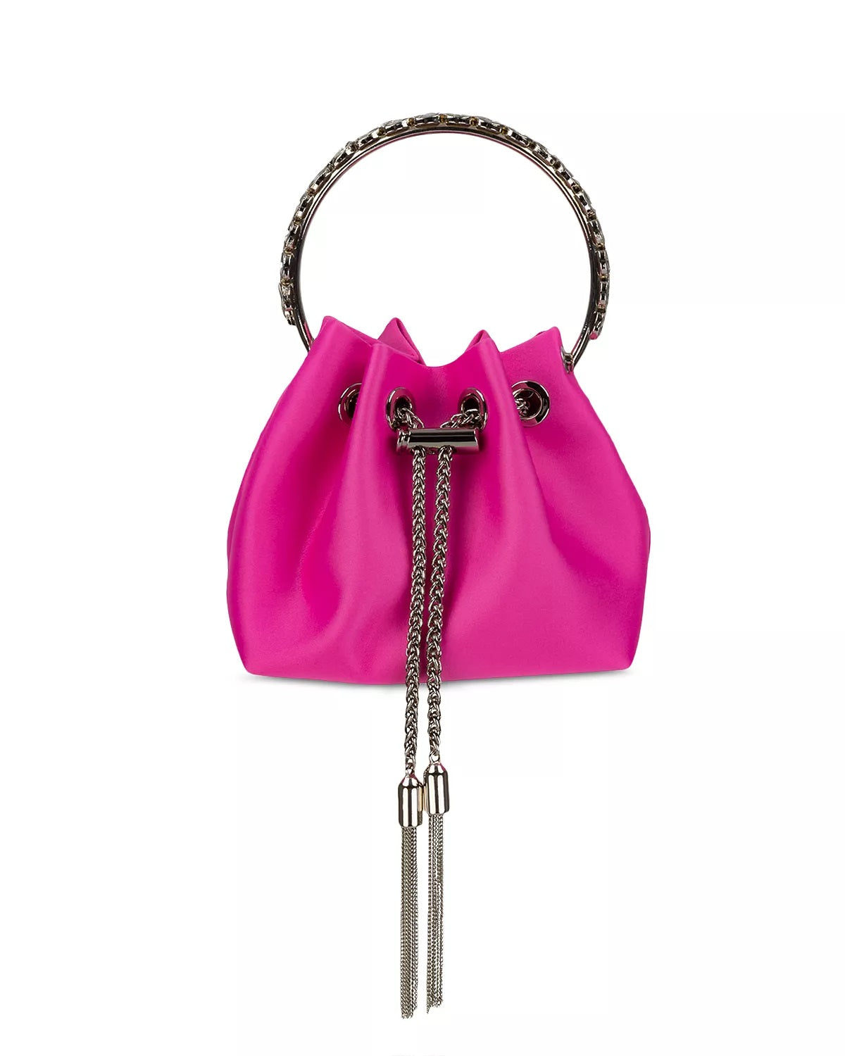 Bolsa feminina Sondra Roberts de cetim com cordão, rosa, tamanho regular