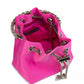 Bolsa feminina Sondra Roberts de cetim com cordão, rosa, tamanho regular