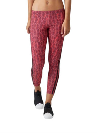 Adidas - Calça legging feminina de futebol com estampa de cobra