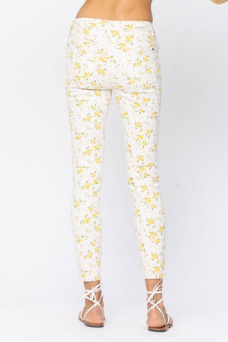 Judy Blue - Calça Jeans Skinny com Estampa Floral