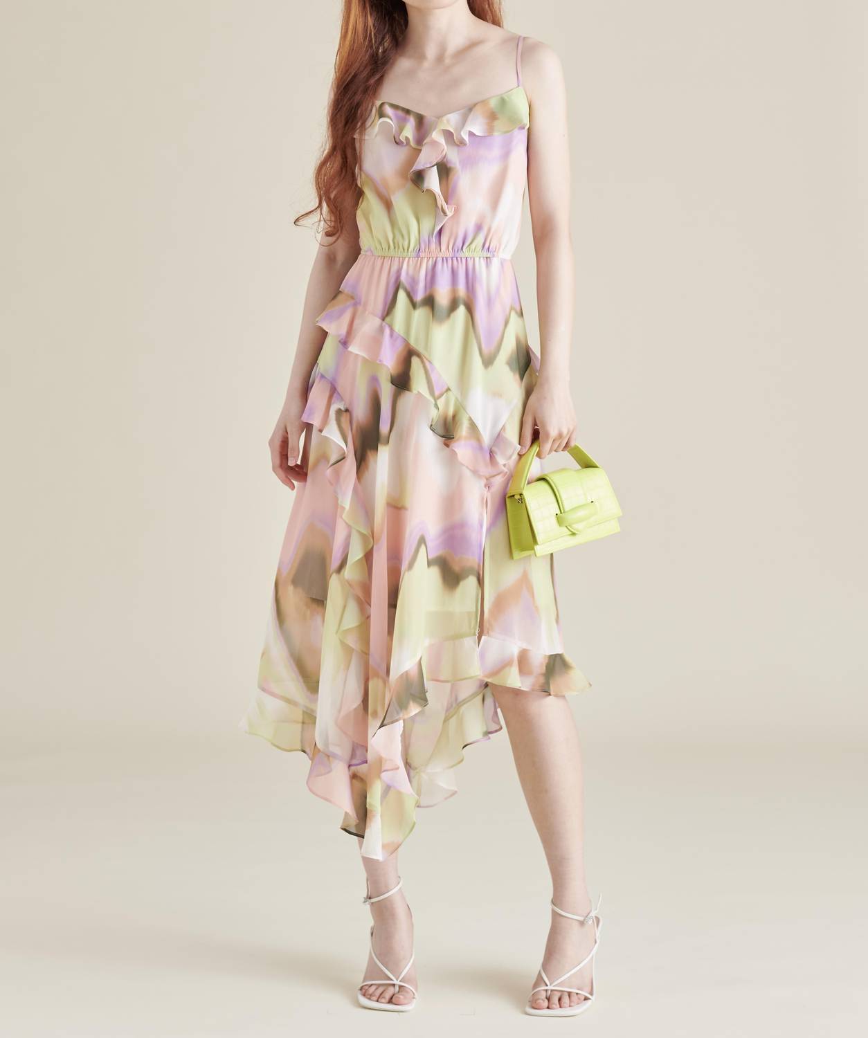 Steve Madden - Delphine Ruffled Asymmetric Dress