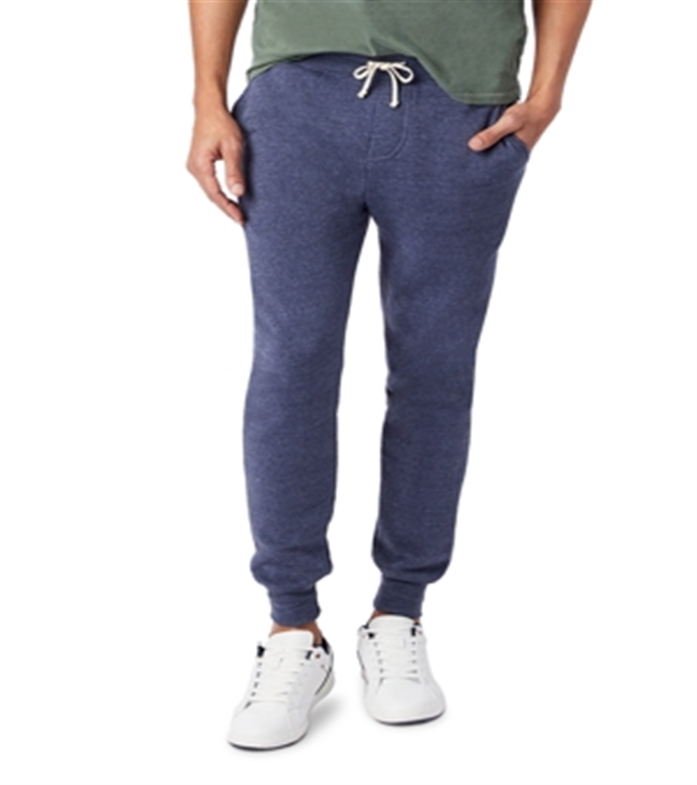 Calça de moletom masculina de algodão alternativa, azul, tamanho pequeno