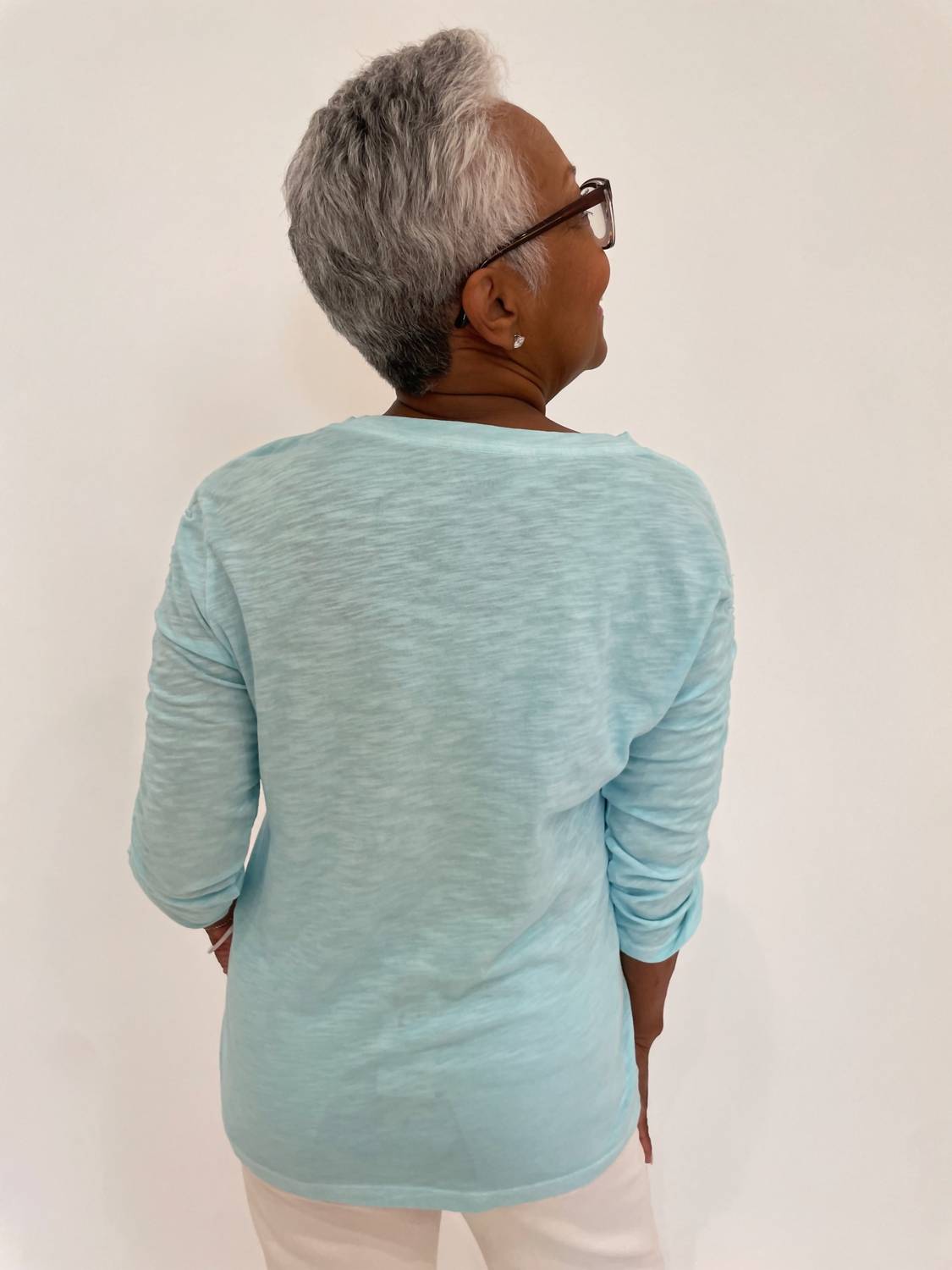 Elliott Lauren - Hannah Crew Neck Ruched Sleeve Tee