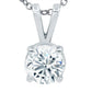 Diana M Jewels - 14kt 1.00 Ct Lab Grown Diamond Solitaire Pendant Necklace With 16" Chain