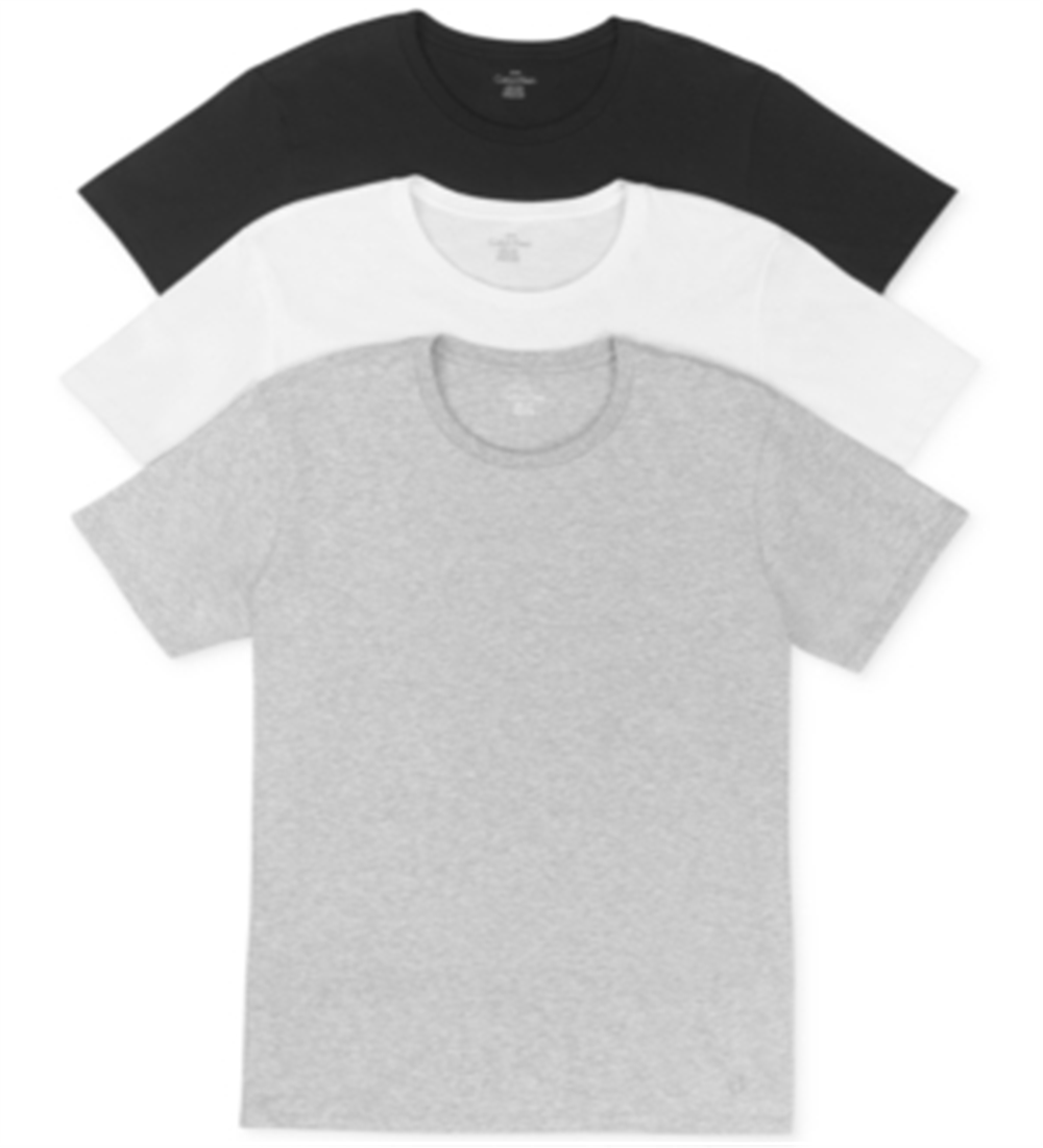 Calvin Klein Camiseta Masculina Classic Crewneck Cinza Tamanho P