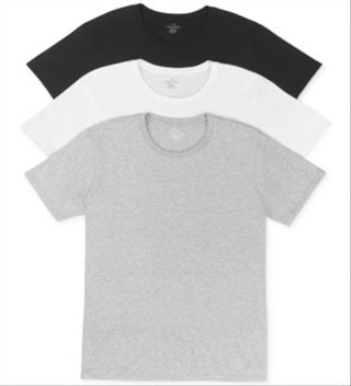 Calvin Klein Men's 3 Pack Classic Crewneck Tees Gray Size S