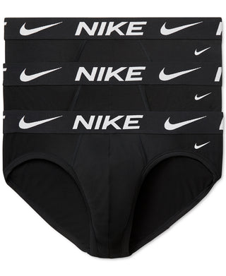 Pacote com 3 cuecas Nike Dri Fit Essential Micro Stretch Masculinas, Pretas, Tamanho Médio