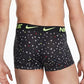 Boxers Nike Dri-Fit Essential Micro Trunk Masculinos, Pacote com 3, Azul, Tamanho Médio