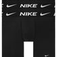 Cuecas Boxer Nike Dri Fit Essential Micro Masculinas, Pacote com 3, Pretas, Tamanho Médio