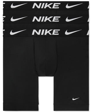 Cuecas Boxer Nike Dri Fit Essential Micro Masculinas, Pacote com 3, Pretas, Tamanho Médio
