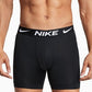 Cuecas Boxer Nike Dri Fit Essential Micro Masculinas, Pacote com 3, Pretas, Tamanho Médio