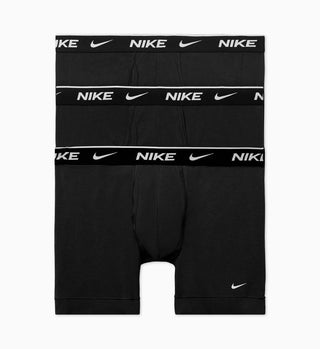 Cuecas boxer Nike Dri Fit Essential masculinas, pacote com 3, em algodão elástico, pretas, tamanho extragrande