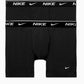 Cuecas boxer Nike Dri Fit Essential masculinas, pacote com 3, em algodão elástico, pretas, tamanho extragrande