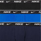 Cuecas Boxer Nike Dri Fit Essential Cotton Stretch Masculinas, Pacote com 3, Azul, Tamanho Médio