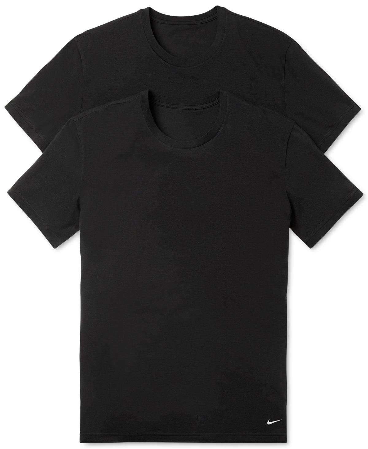 Camiseta Nike Dri Fit Masculina de Algodão Elástico e Gola Redonda, Pacote com 2 unidades, Preta, Tamanho P