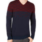 Suéter Alfani Masculino Colorblocked Dash Vermelho Tamanho Médio