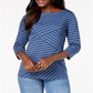 Camisa Karen Scott Moore Leopard Print Feminina Azul Tamanho X-G