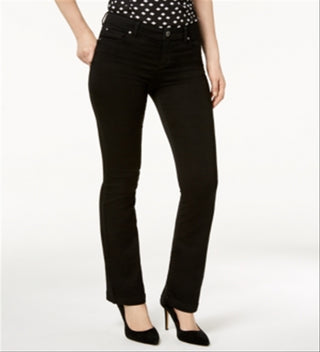 INC International Concepts Women's Curvy Fit INCFinity Bootcut Jeans Black Size 8