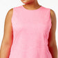 ID Ideology Regata feminina com decote em V e costas abertas, rosa, tamanho 1X
